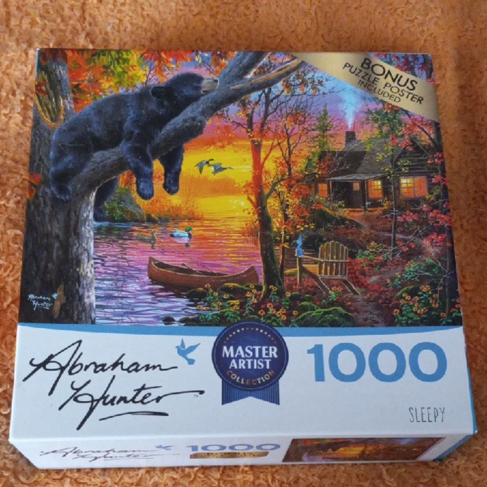 Abraham Hunter Master Artist 1000 Piece Puzzle w/Bonus Puzzle Poster Included